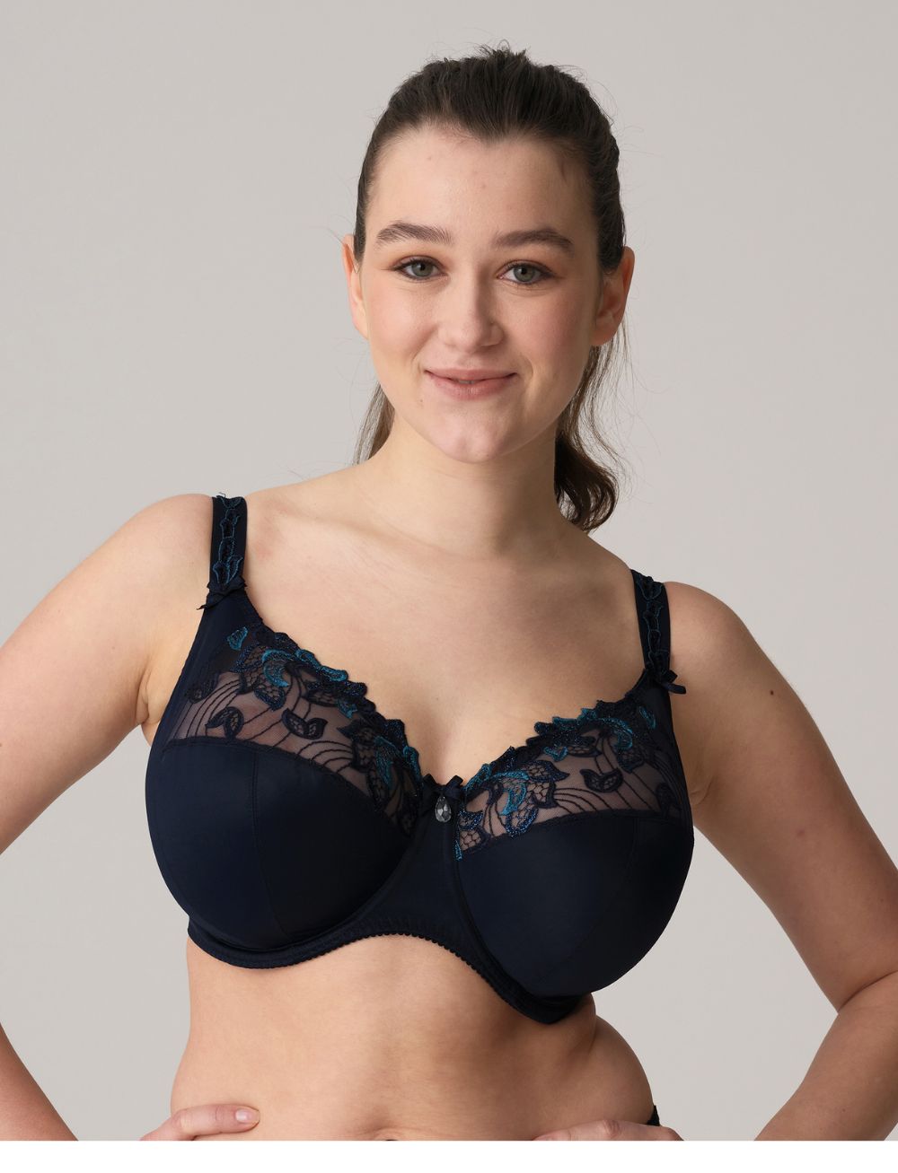 Primadonna Deauville Full Cup Plain Bra Velvet Blue