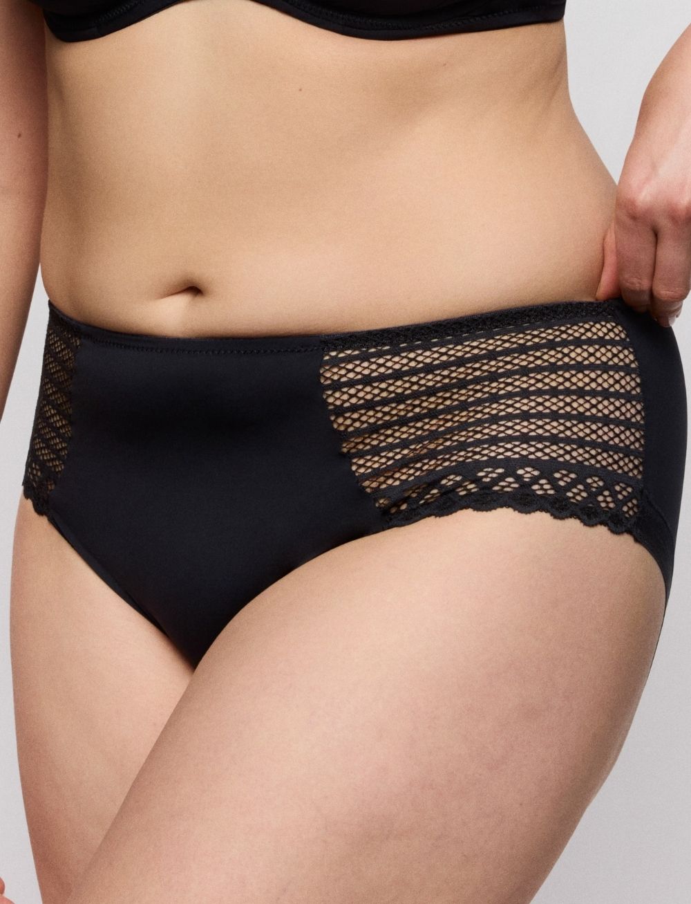 Primadonna Twist Twist Side Full Briefs Charcoal