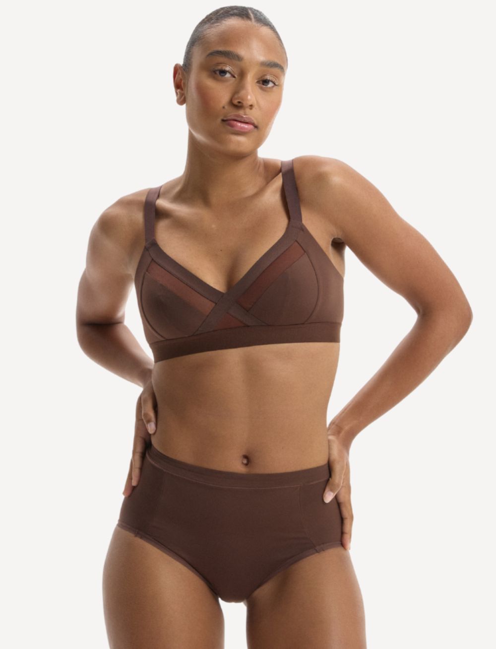 Nala Support Wirefree Bralette Chocolate Mousse