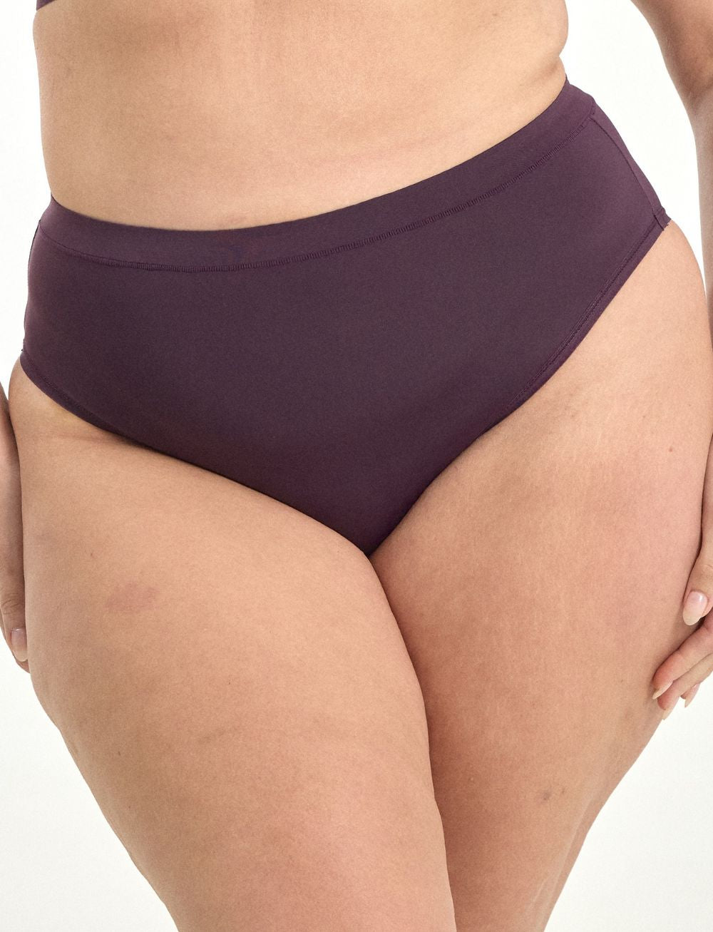 Nala Bio High Waist High Leg Brief Mulberry