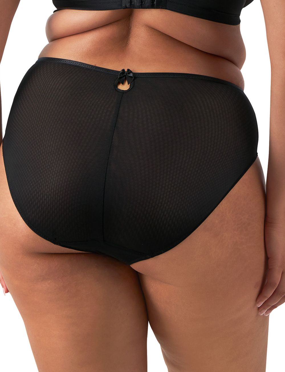 Elomi Teagan High Leg Brief Black/Almond