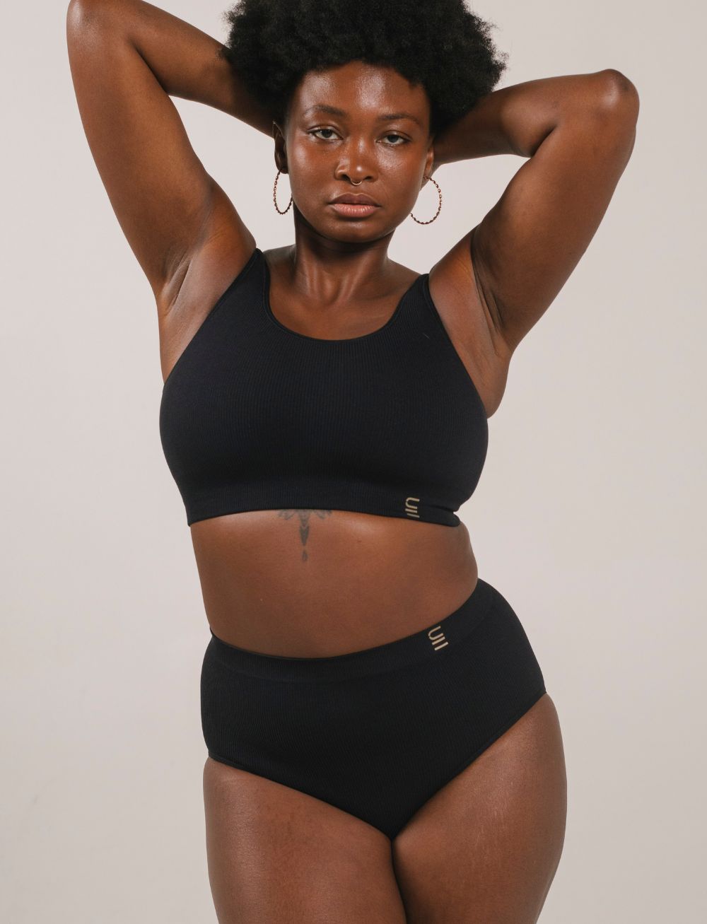 Underwear for Humanity Recycled Bra Crop D+ Black