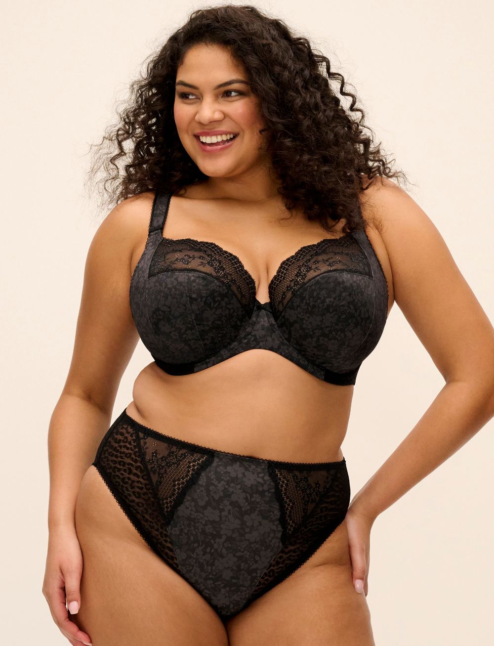 Elomi Lucie UW Stretch Plunge Bra Black