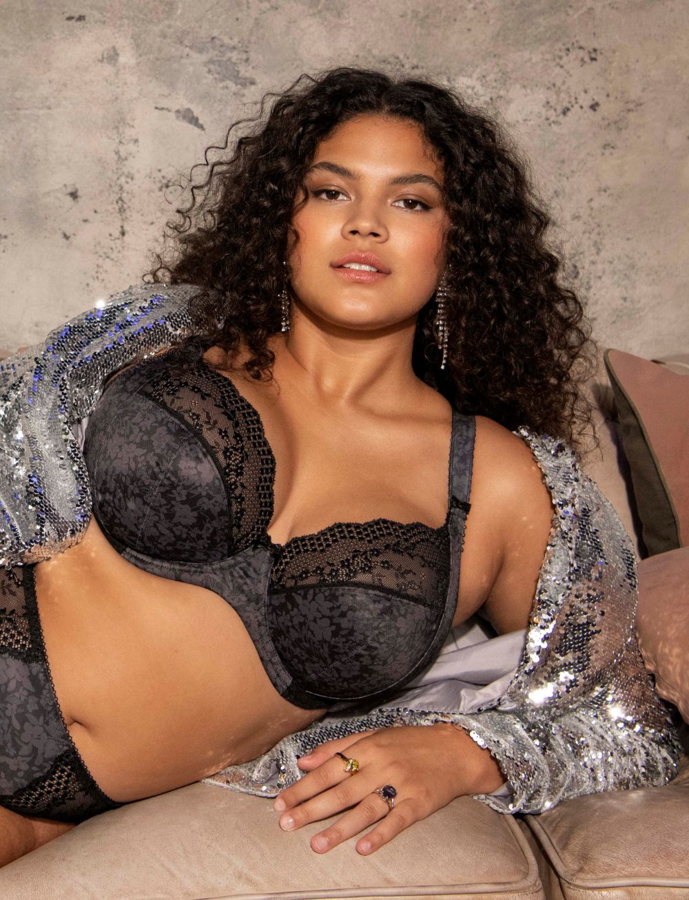 Elomi Lucie UW Stretch Plunge Bra Black