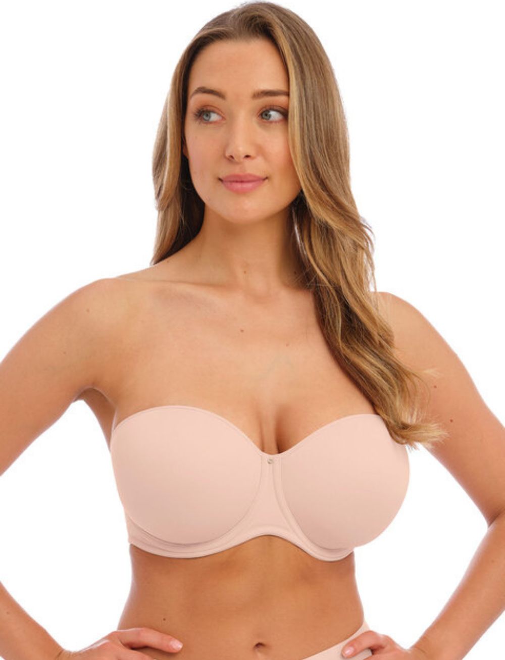Fantasie Aura Moulded Strapless Bra Natural Beige