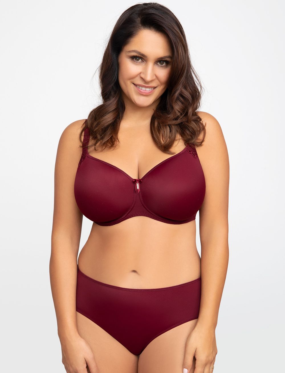 Corin Virginia Free Cut Deep Brief Burgundy