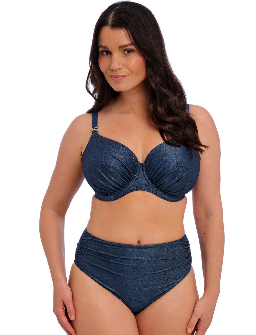 Fantasie Paros Coast UW Gathered Full Cup Bikini Top Midnight Sparkle