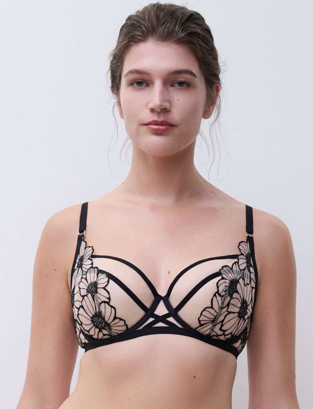 Chantelle Pulp Lush Full Cup Bra Black/Soft Pink