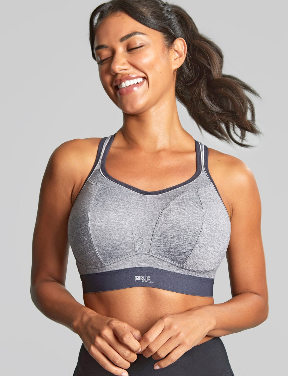 Panache Boundless Non Wired Sports Bra Charcoal Marl