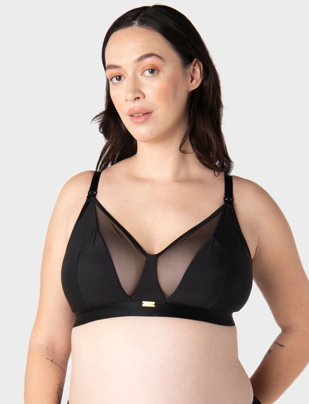 Hotmilk Flawless Full Cup Plunge Nursing Bra Black