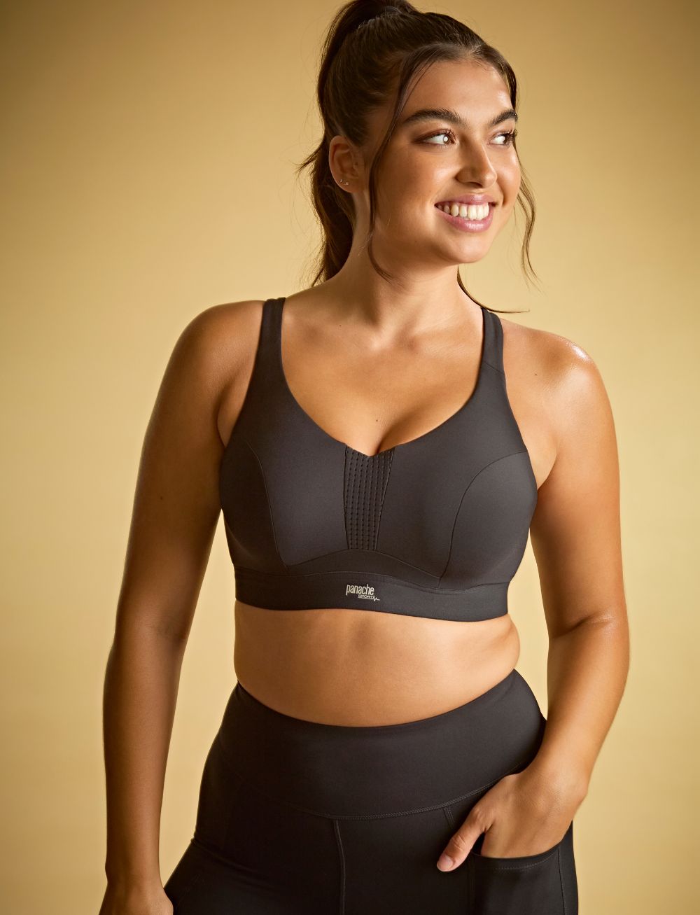 Panache Endurance Non Padded Sports Bra Black