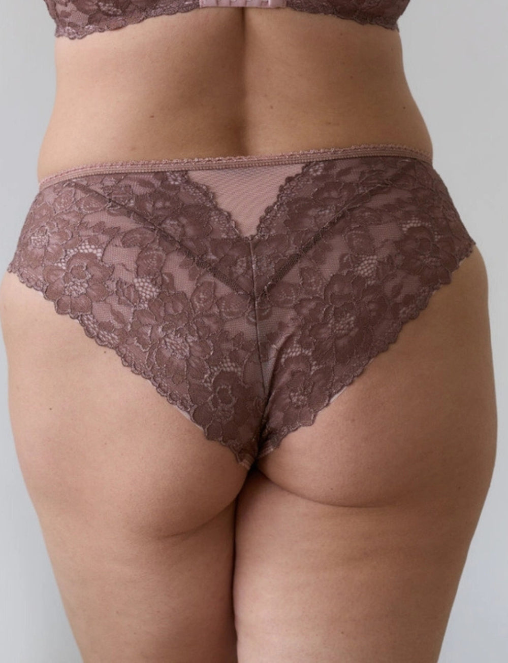Ewa Michalak Tusia High Cut Briefs Mocha/Pink