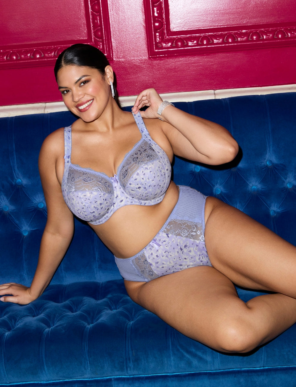Elomi Morgan UW Bra Print Blue Leopard