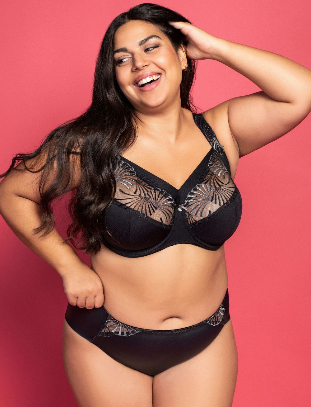 Ulla Emily Underwired Bra (AU H-K Cup) Black