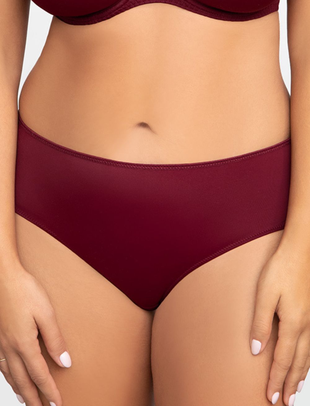 Corin Virginia Free Cut Deep Brief Burgundy
