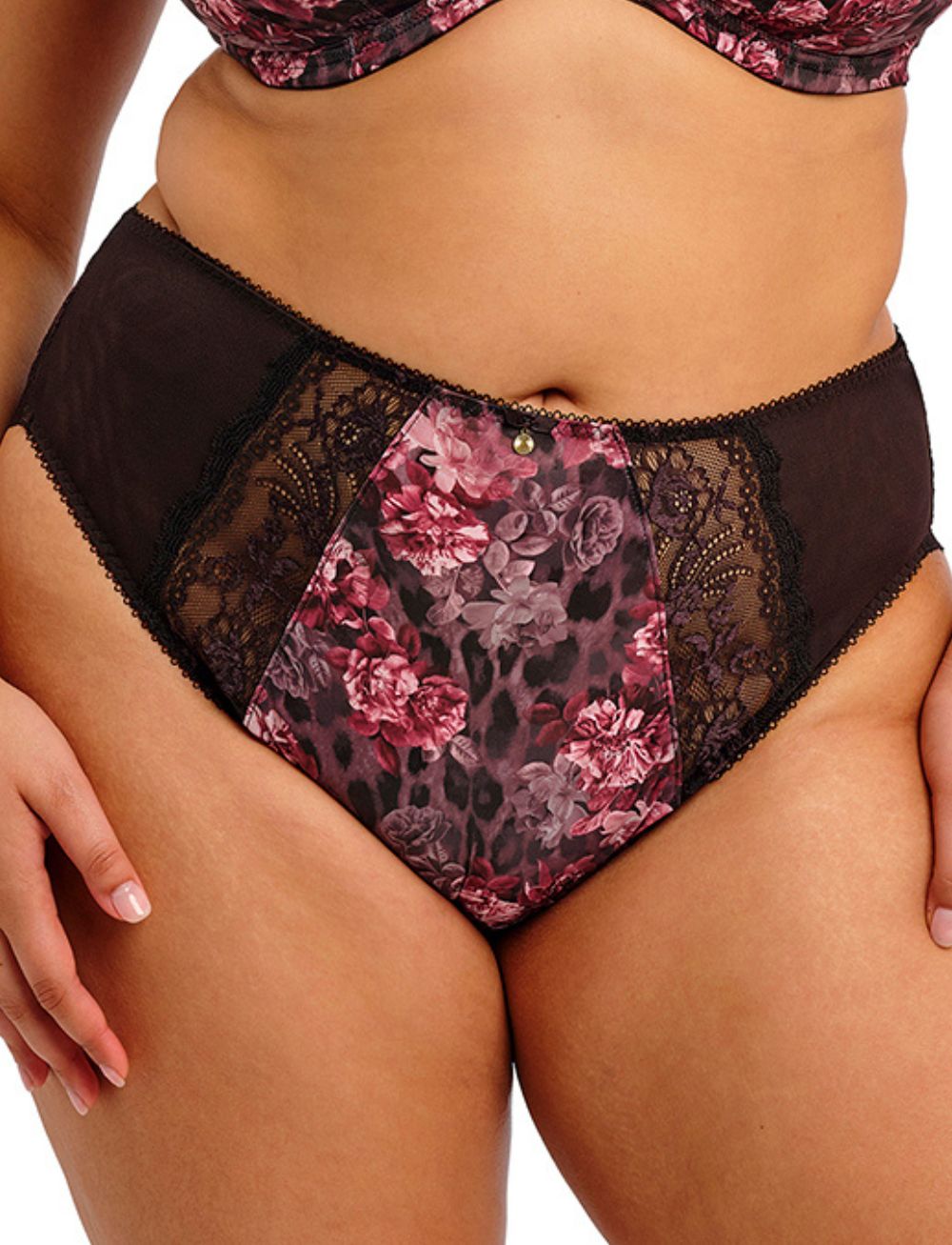 Elomi Morgan High Leg Brief Dark Romance