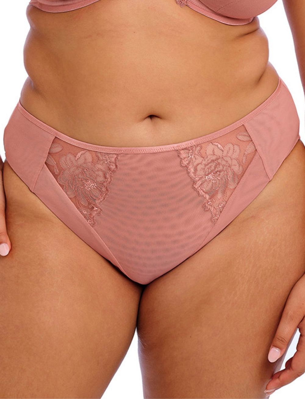 Elomi Teagan High Leg Brief Ash Rose