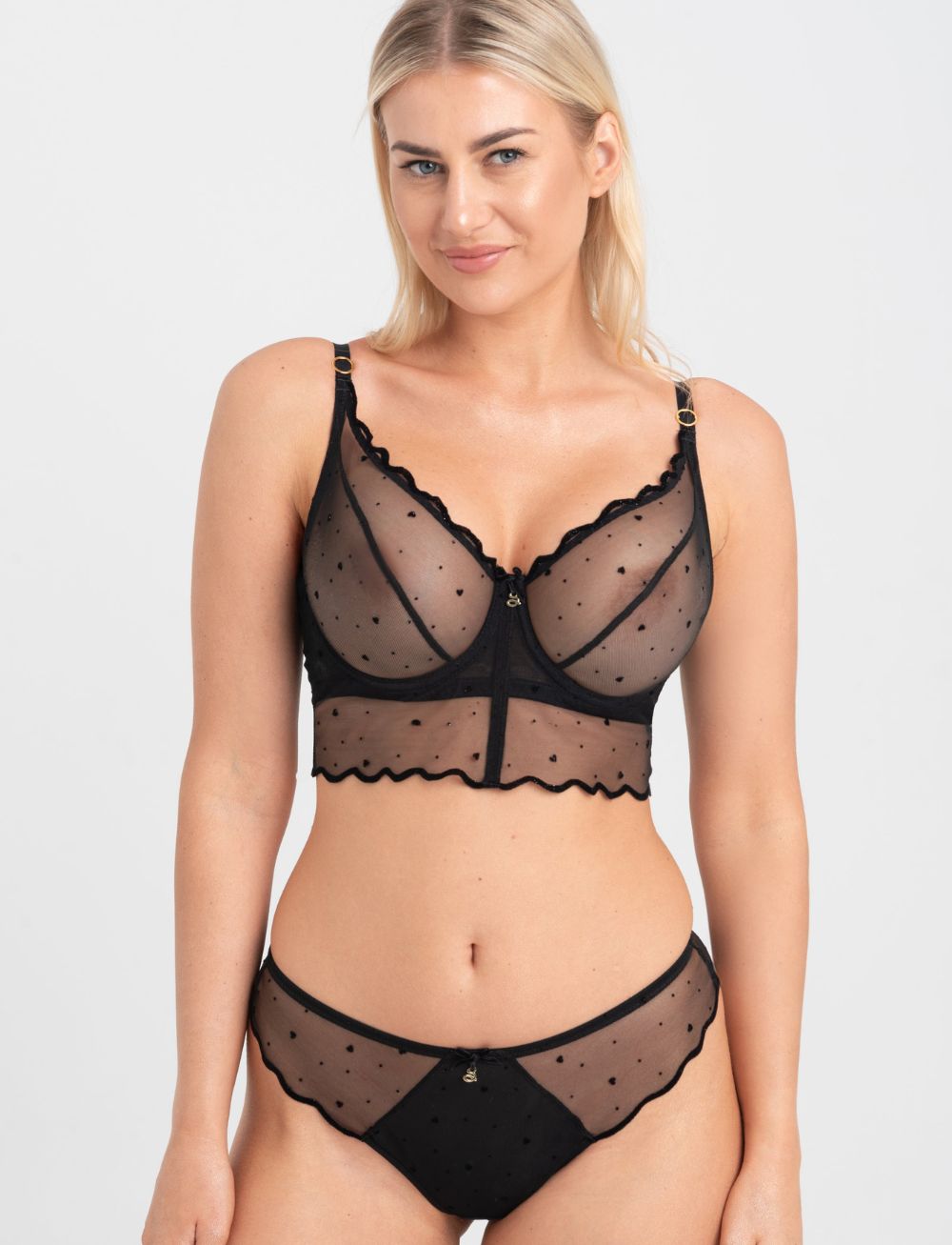 Samanta Melania Soft High Apex Bra Black