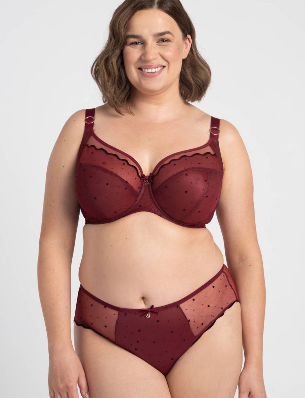Samanta Melania Soft Full Cup Side Support Bra Claret
