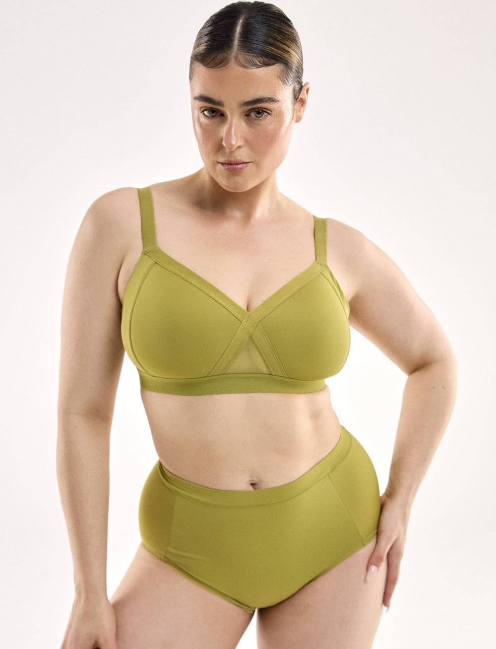 Nala Padded Support Wirefree Bralette Kiwi