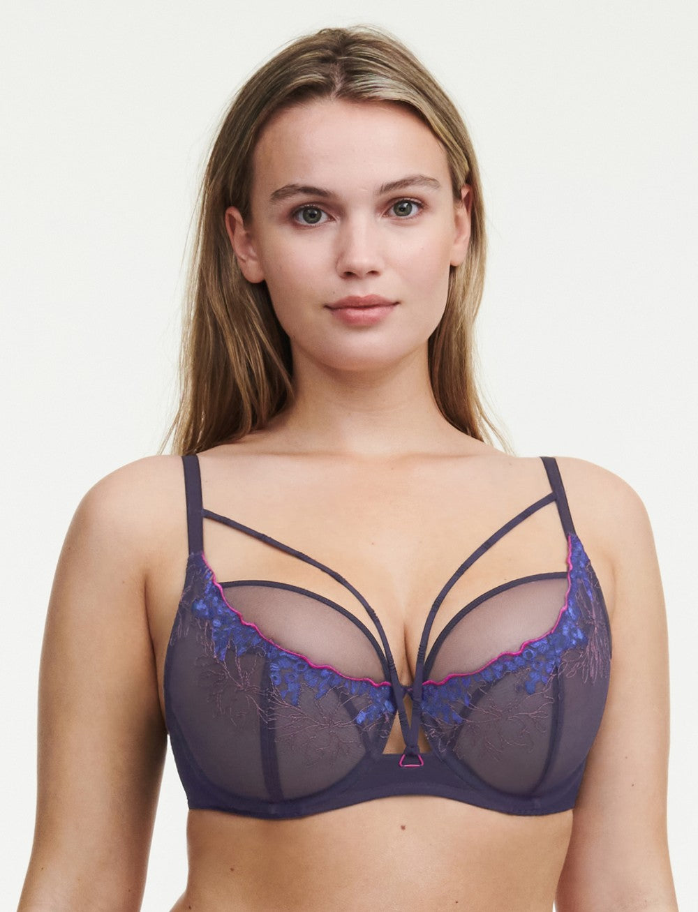 Chantelle Pulp Spice Full Cup Bra Midnight Blue Multico