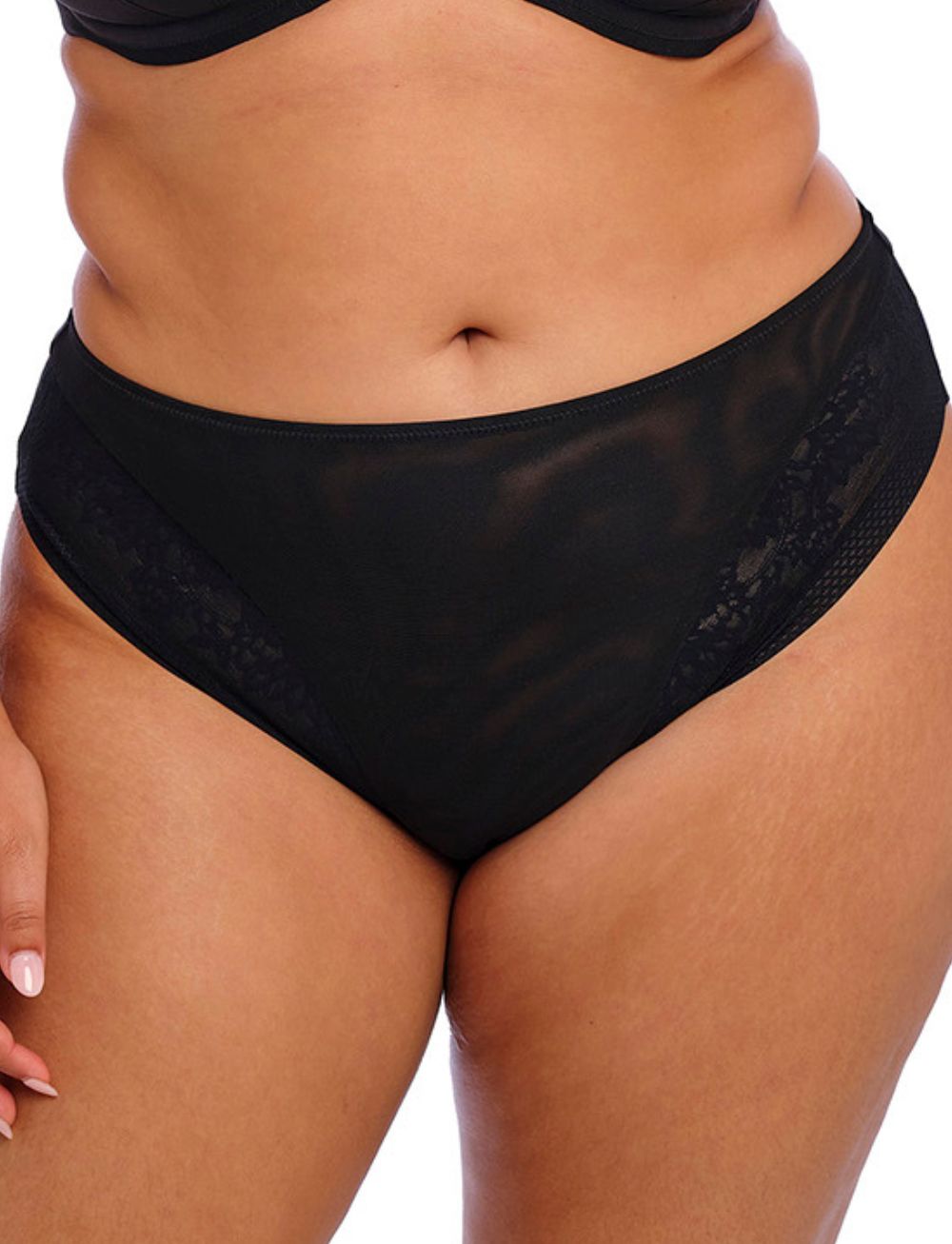 Elomi Nerina High Leg Brief Black