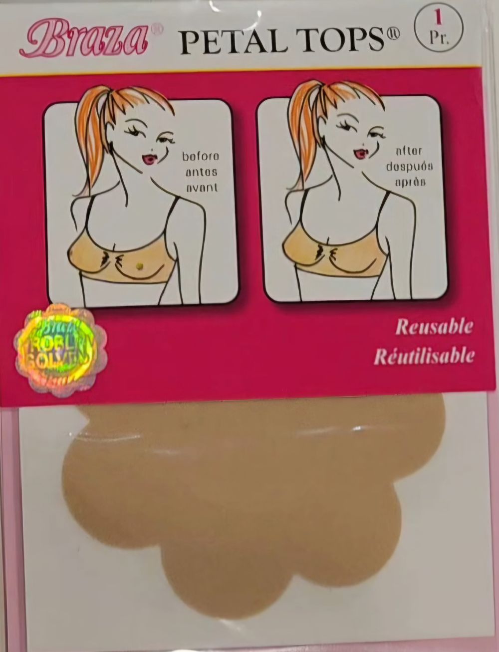 Braza Re-Usable Petal Tops Beige