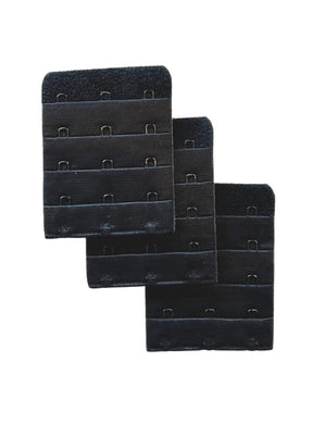 Braza Accessories Braza Bra Extenders Black 3 Rows