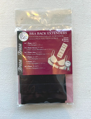 Braza Accessories Braza Bra Extenders Black 4 Rows