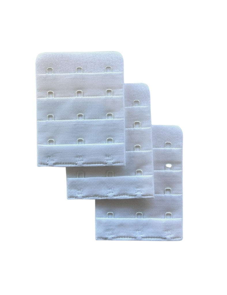 Braza Bra Extenders White 3 Rows Brava Lingerie