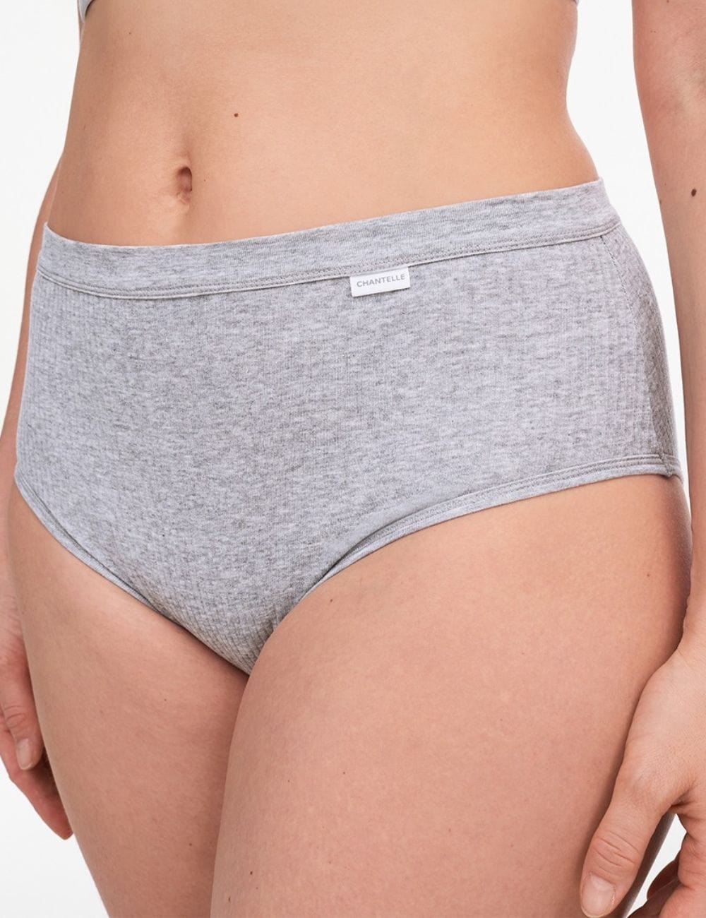 Chantelle Basics - Brief Chantelle Cotton Comfort High Waist Brief Mixed Grey