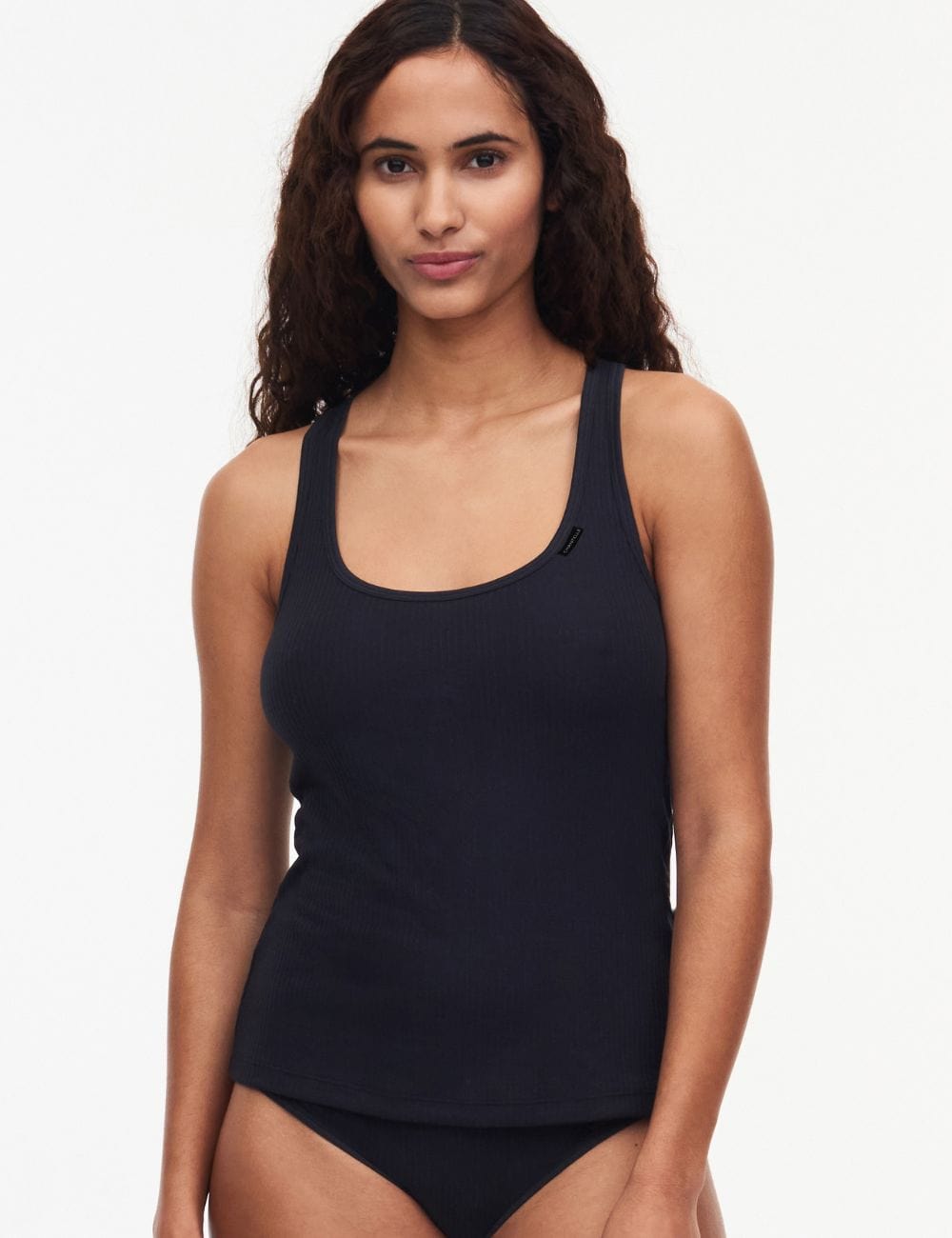 Chantelle Basics - Clothing Chantelle Cotton Comfort Singlet Top Black