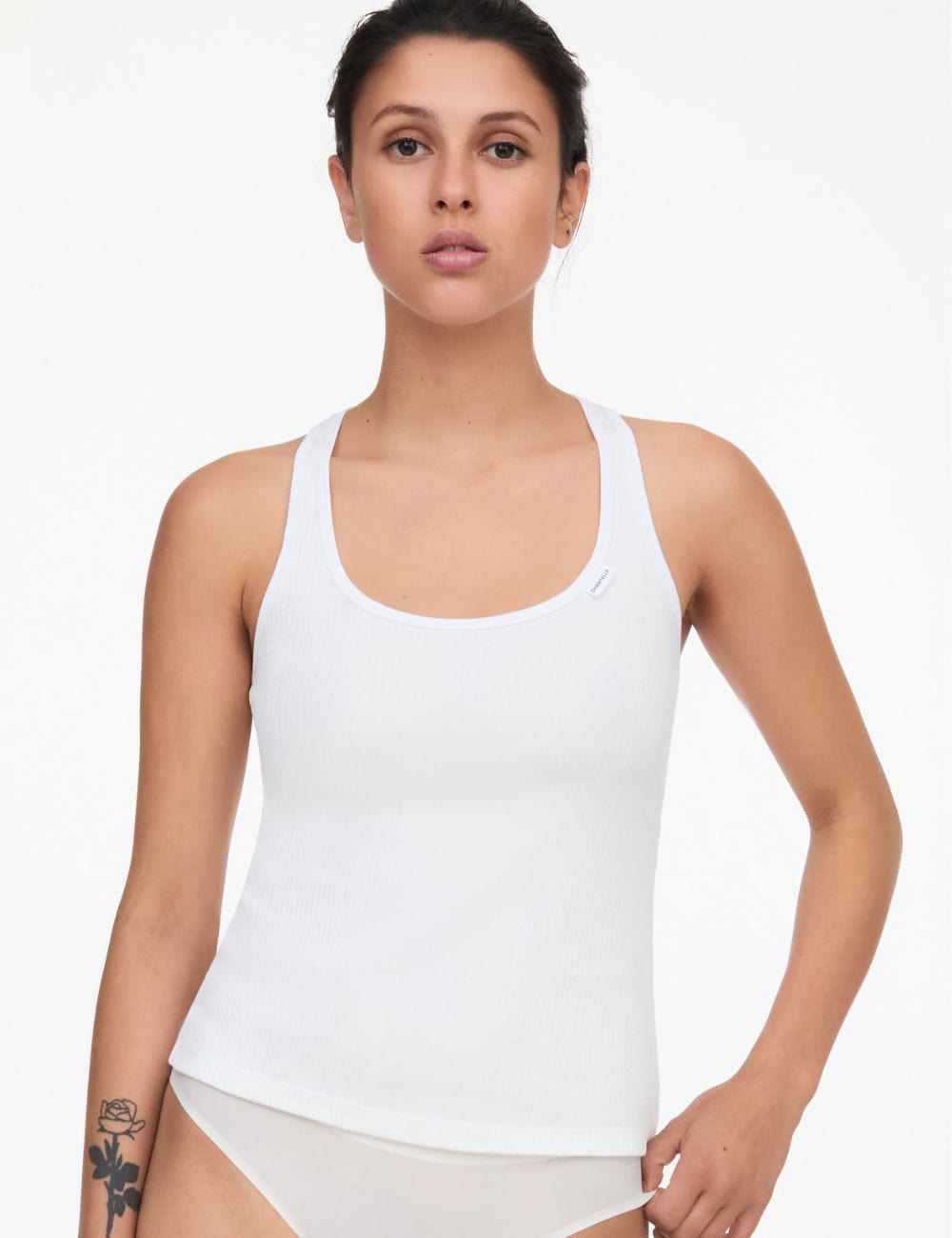 Chantelle Basics - Clothing Chantelle Cotton Comfort Singlet Top White