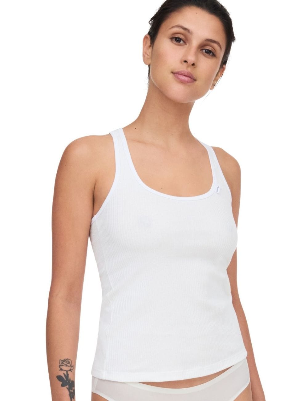 Chantelle Basics - Clothing Chantelle Cotton Comfort Singlet Top White