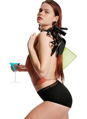 Chantelle Clothing - Basics Chantelle Life Graphic Period High Waist Full Brief Black