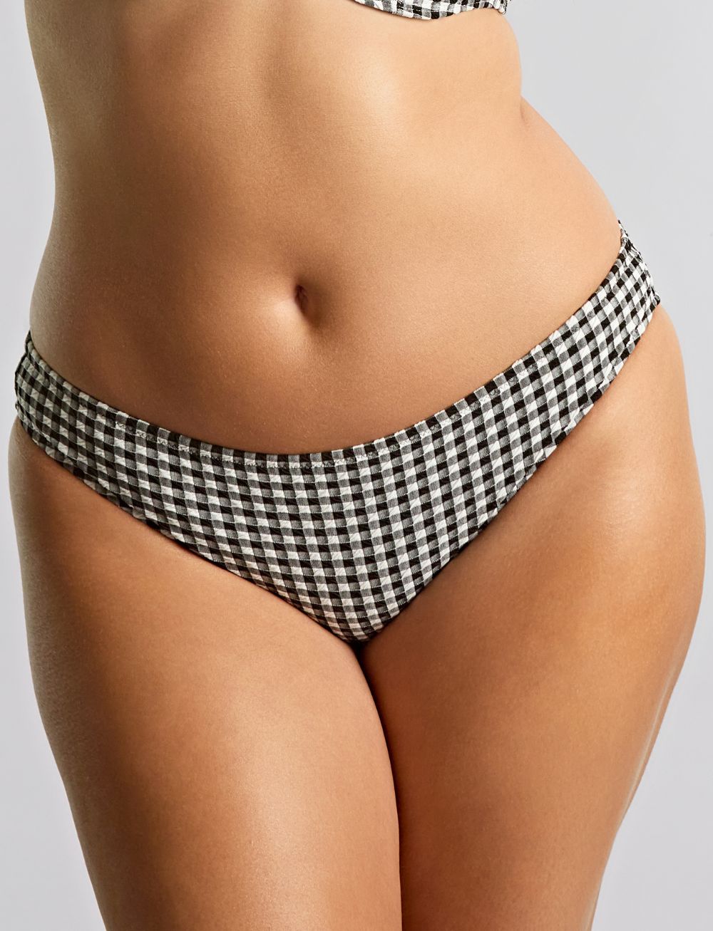 Panache Gingham Classic Bikini Brief Black
