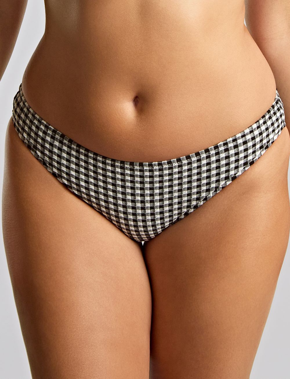 Panache Gingham Classic Bikini Brief Black