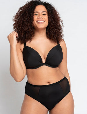 Curvy Kate Bra - Basics Curvy Kate SuperPlunge Multiway Padded Plunge Bra Black