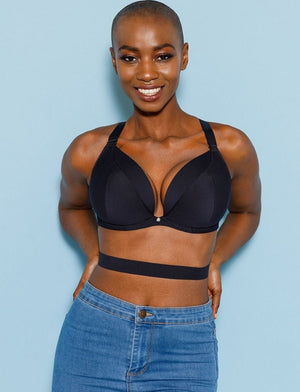 Curvy Kate Bra - Basics Curvy Kate SuperPlunge Multiway Padded Plunge Bra Black