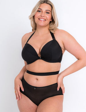 Curvy Kate Bra - Basics Curvy Kate SuperPlunge Multiway Padded Plunge Bra Black