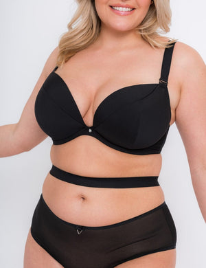 Curvy Kate Bra - Basics Curvy Kate SuperPlunge Multiway Padded Plunge Bra Black