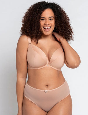 Curvy Kate Bra - Basics Curvy Kate SuperPlunge Multiway Padded Plunge Bra Latte
