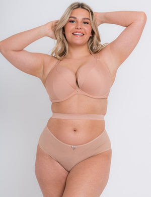 Curvy Kate Bra - Basics Curvy Kate SuperPlunge Multiway Padded Plunge Bra Latte