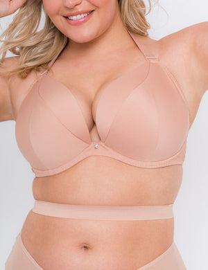 Curvy Kate Bra - Basics Curvy Kate SuperPlunge Multiway Padded Plunge Bra Latte