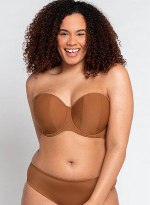 Curvy Kate Lingerie - Strapless Curvy Kate Luxe Strapless Bra Caramel