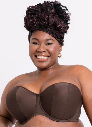 Curvy Kate Lingerie - Strapless Curvy Kate Luxe Strapless Bra Cocoa