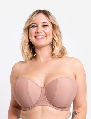 Curvy Kate Lingerie - Strapless Curvy Kate Luxe Strapless Bra Latte