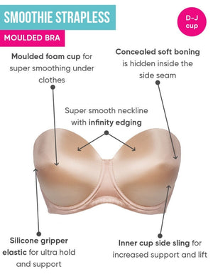 Curvy Kate Strapless Curvy Kate Smoothie Strapless Moulded Bra Latte