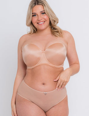 Curvy Kate Strapless Curvy Kate Smoothie Strapless Moulded Bra Latte