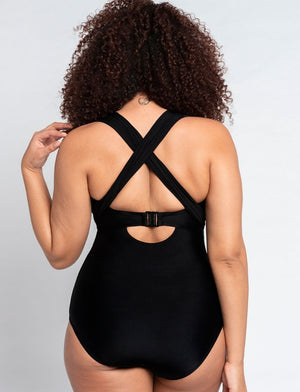 Curvy Kate Swimwear - Swimsuit Curvy Kate Wrapsody Bandeau Swimsuit Black